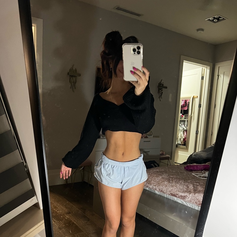 Light blue hotty hot lululemon shorts